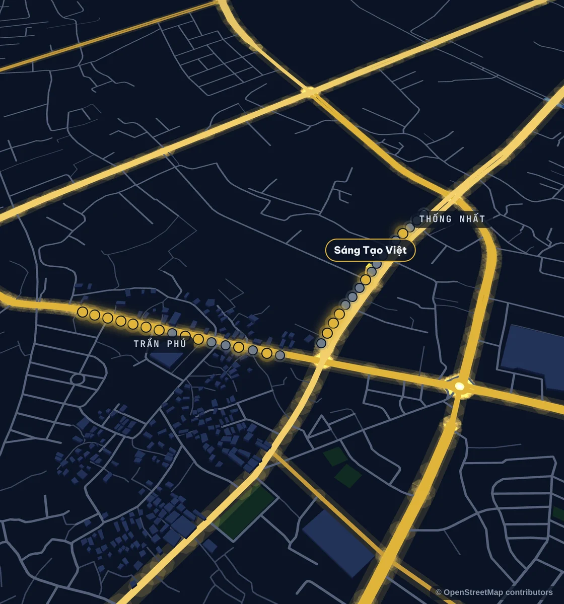Real map of Phan Rang with pilot bin spots